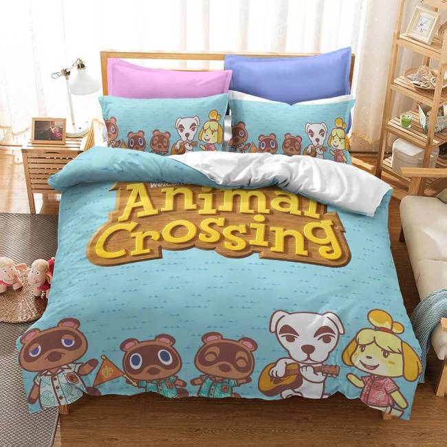 Animal Crossing Cosplay Bedding Set Duvet Cover Quilt Covers Bed Set