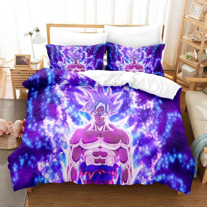 Dragon Ball Son Goku Bedding Sets Quilt Duvet Cover Kids Bed Sheets