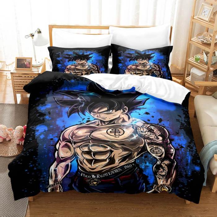 Anime Dragon Ball Bedding Sets Quilt Duvet Cover Bed Sheets Home Decor