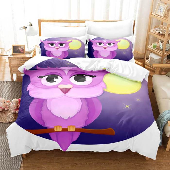 Cartoon Owl Bedding Sets Duvet Covers Comforter Quilt Bed Sheets