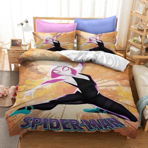 Spiderman Gwen Spider Bedding Set Duvet Covers Comforter Bed Sheets