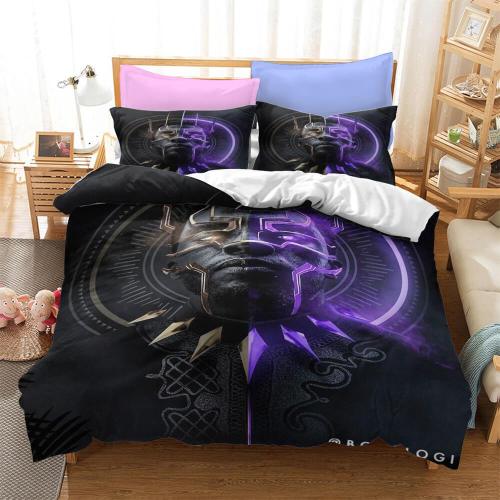 Black Panther Cosplay Bedding Set Duvet Cover Quilt Bed Sheets Sets