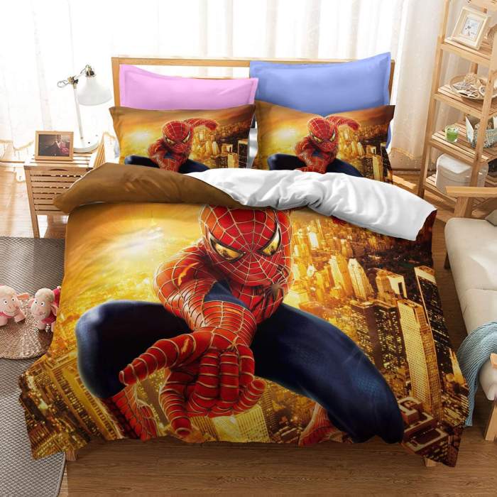 Spiderman Gwen Spider Bedding Set Duvet Covers Comforter Bed Sheets