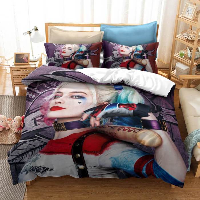 Birds Of Prey Harley Quinn Cosplay Bedding Duvet Cover Bed Sheets Sets
