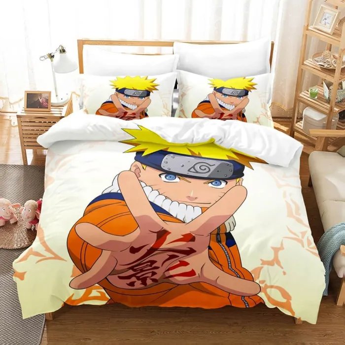 Anime Naruto Cosplay Bedding Set Quilt Duvet Cover Bed Sheets Sets