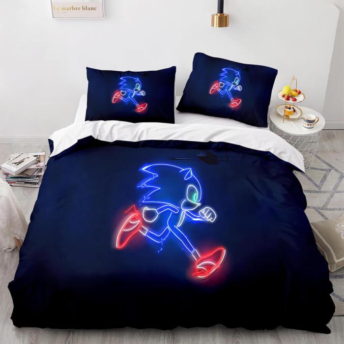 Sonic The Hedgehog Comforter Bedding Set Duvet Covers Bed Sheets Sets
