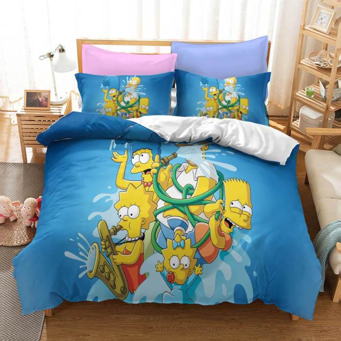 The Simpsons Cosplay Bedding Set Quilt Duvet Covers Bed Sheets Sets