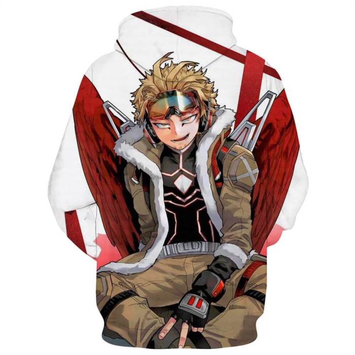 My Hero Academy Anime Hawks Wings 2 Cosplay Adult Unisex 3D Printed Hoodie Sweatshirt Pullover