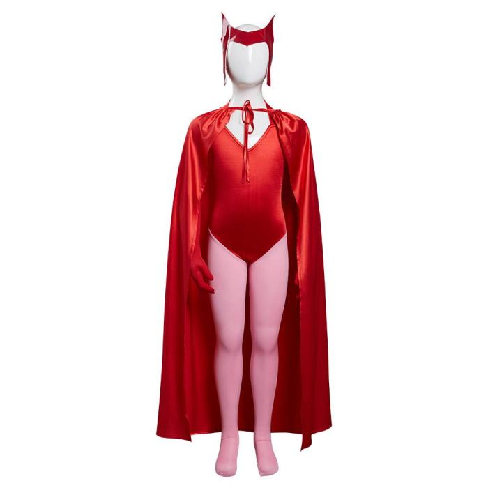 Wandavision Scarlet Witch Wanda Maximoff Costume For Kids Children Cosplay Costume