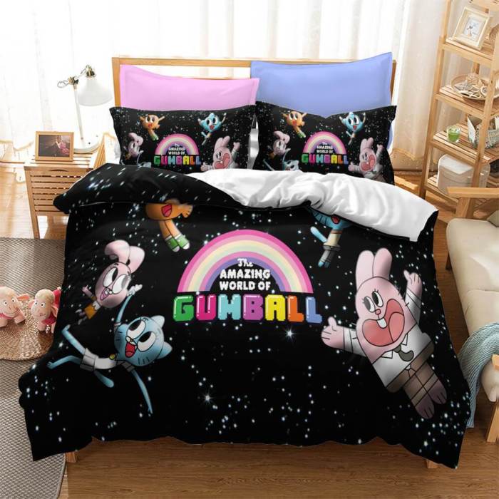 The Amazing World Of Gumball Cosplay Bedding Set Duvet Cover Bed Sets
