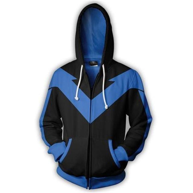 Naruto Anime Senju Tobirama Blue V Cosplay Adult Unisex 3D Printed Hoodie Sweatshirt Jacket With Zipper