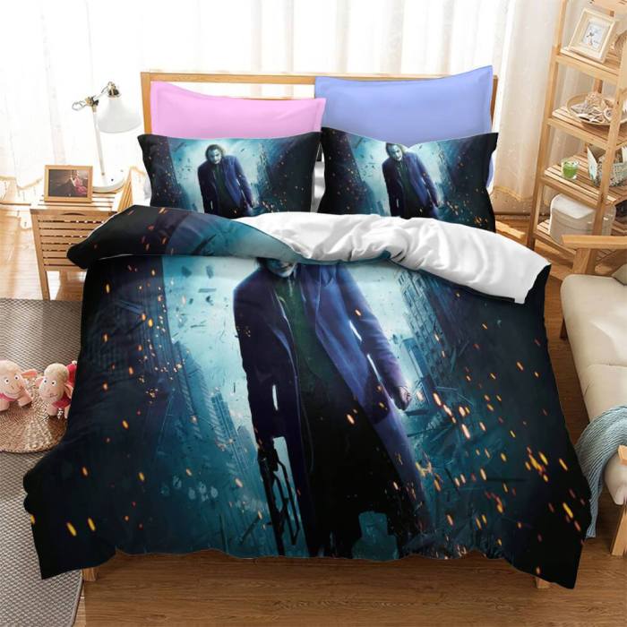 Joker Jack Napier Cosplay Bedding Set Quilt Duvet Cover Bed Sheets Sets