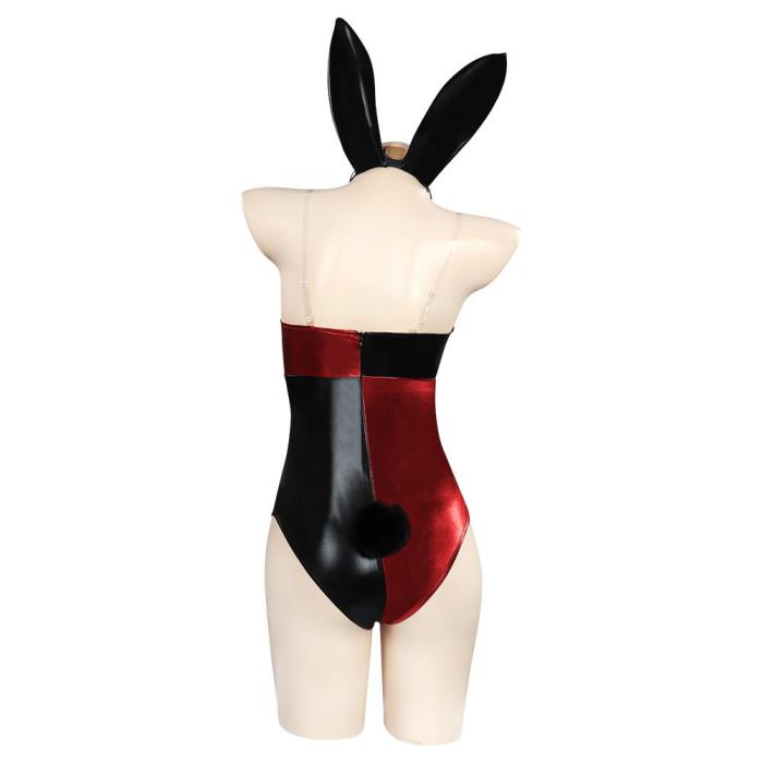 Harley Quinn Bunny Girl Jumpsuit Outfits Christmas Carnival Suit Cosplay Costume