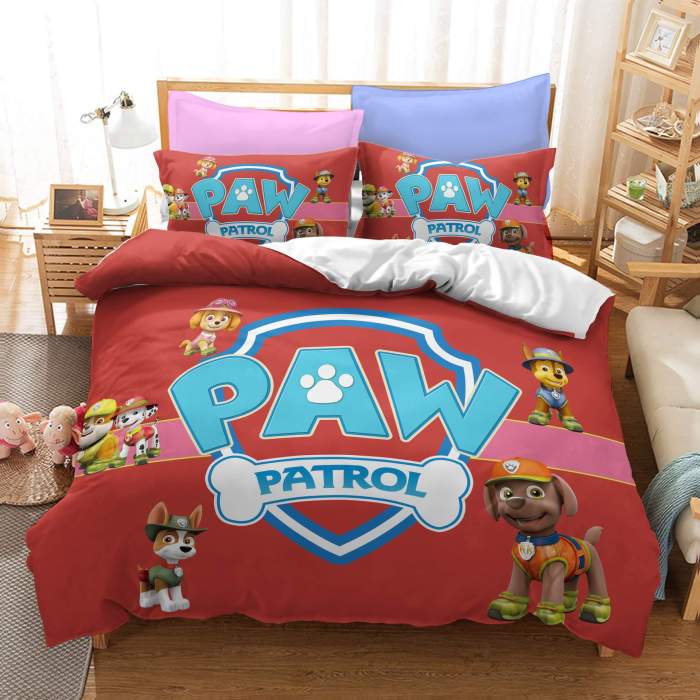 Paw Patrol Season 1 Bedding Set Quilt Duvet Cover Bed Sheets Sets
