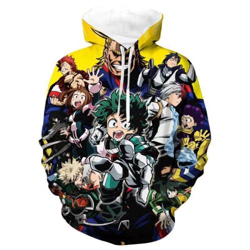 My Hero Academy Anime  Arrival Midoriya Izuku 2 Cosplay Adult Unisex 3D Printed Hoodie Sweatshirt Pullover