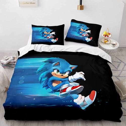 Sonic The Hedgehog Comforter Bedding Set Duvet Covers Bed Sheets Sets