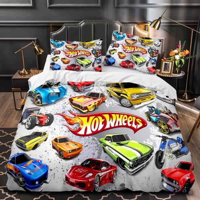 Wheels Cosplay Bedding Set Duvet Cover Quilt Bed Sheets Sets Gifts