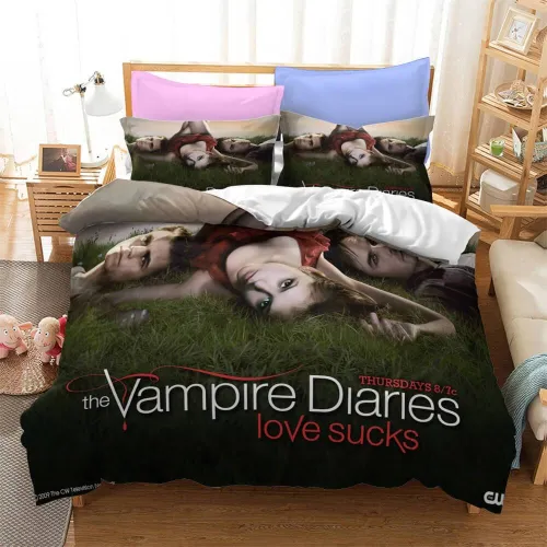The Vampire Diaries Bedding Set Quilt Duvet Covers Bed Sheets Sets