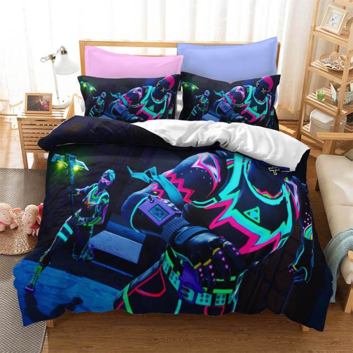 Game Fortnite Cosplay Bedding Set Quilt Duvet Cover Bed Sheets Sets