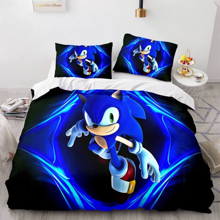 Sonic The Hedgehog Comforter Bedding Set Duvet Covers Bed Sheets Sets