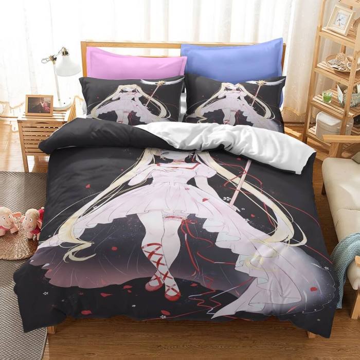 Sailor Moon Cosplay Bedding Set Duvet Cover Christmas Bed Sheets Sets