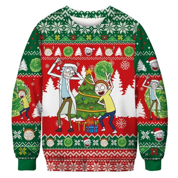 Ugly Funny  Christmas Sweater Unisex Men Women Holiday Vacation Party Pullover Sweaters Jumpers Tops Autumn Winter Clothing