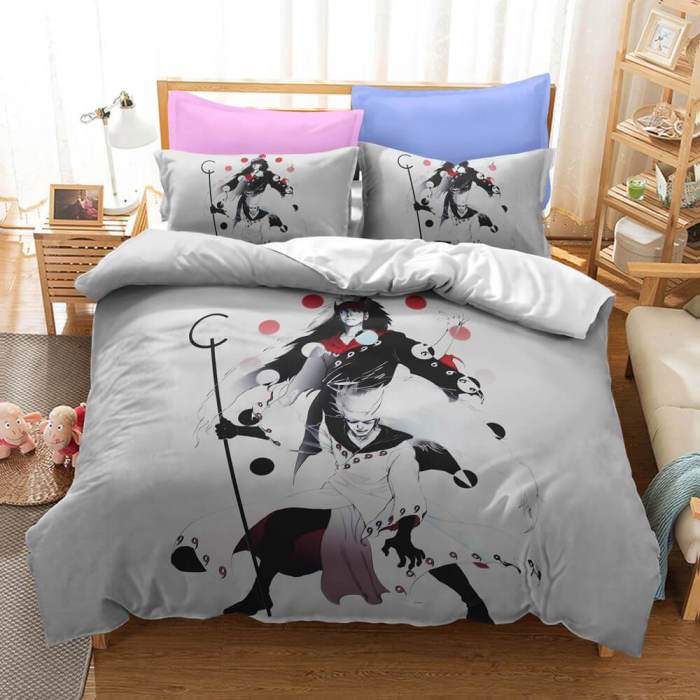 Naruto Kurama Akatsuki Cosplay Bedding Set Duvet Cover Bed Sheets Sets