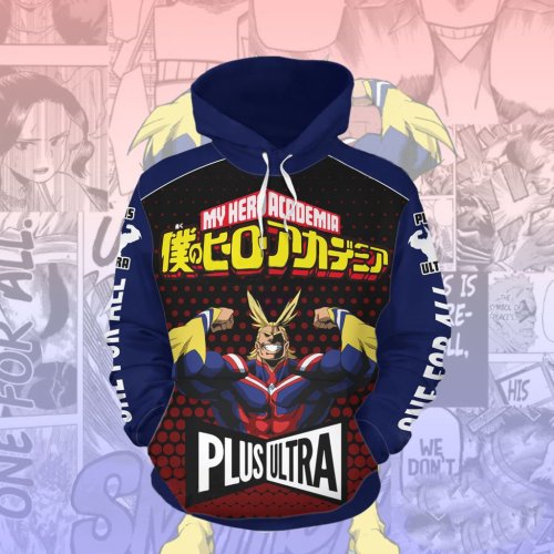 My Hero Academy Anime All Might Plus Ultra Cosplay Adult Unisex 3D Printed Hoodie Sweatshirt Pullover