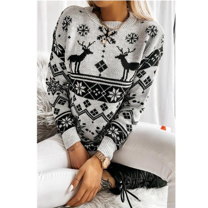Christmas Sweater Long Sleeve Ugly Knitted Pullover Jumpers Women Jerseys Mujer Invierno Pull Femme Tops Sueter De Tricot Swetry