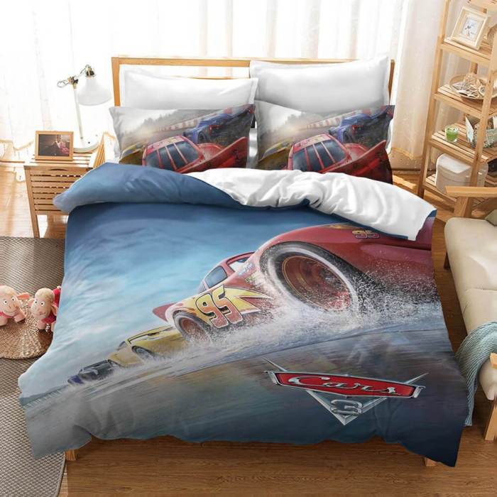 Cartoon Cars Cosplay Bedding Sets Quilt Duvet Cover Sheets Bed Sets