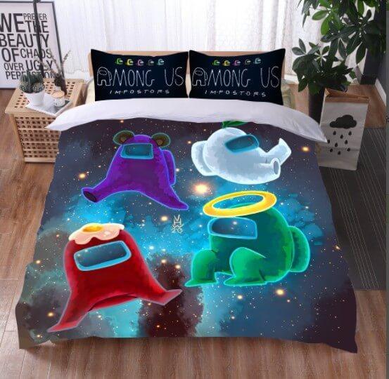 Game Among Us Cosplay Bedding Set Quilt Duvet Covers Bed Sheets Sets