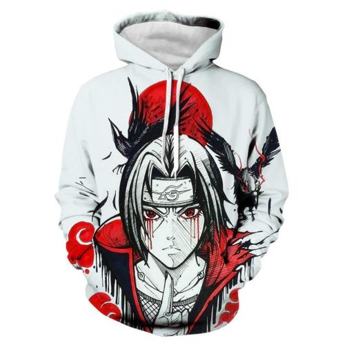 Naruto Anime Uchiha Itachi Cool Cosplay Adult Unisex 3D Printed Hoodie Sweatshirt Pullover