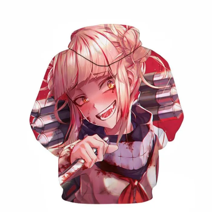 My Hero Academy Anime Himiko Toga Cross My Body Blood Cosplay Adult Unisex 3D Printed Hoodie Sweatshirt Pullover