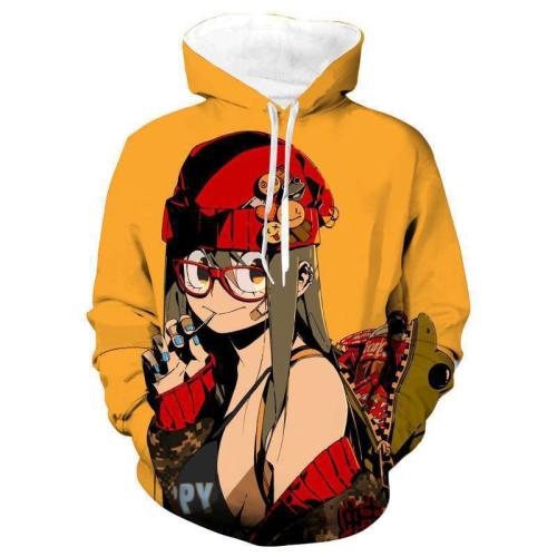 My Hero Academy Anime Sexy Ochaco Uraraka Yellow Cosplay Adult Unisex 3D Printed Hoodie Sweatshirt Pullover