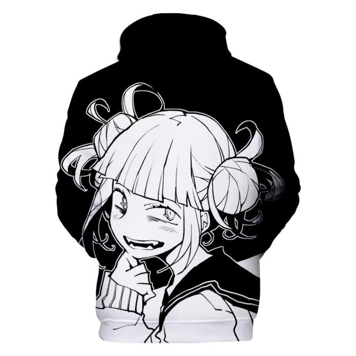 My Hero Academy Anime Himiko Toga Cross My Body Black Cosplay Adult Unisex 3D Printed Hoodie Sweatshirt Pullover