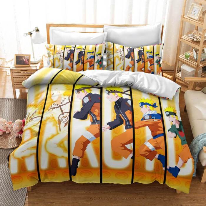 Naruto Kakashi Sasuke Bedding Set Quilt Duvet Covers Bed Sheets Sets