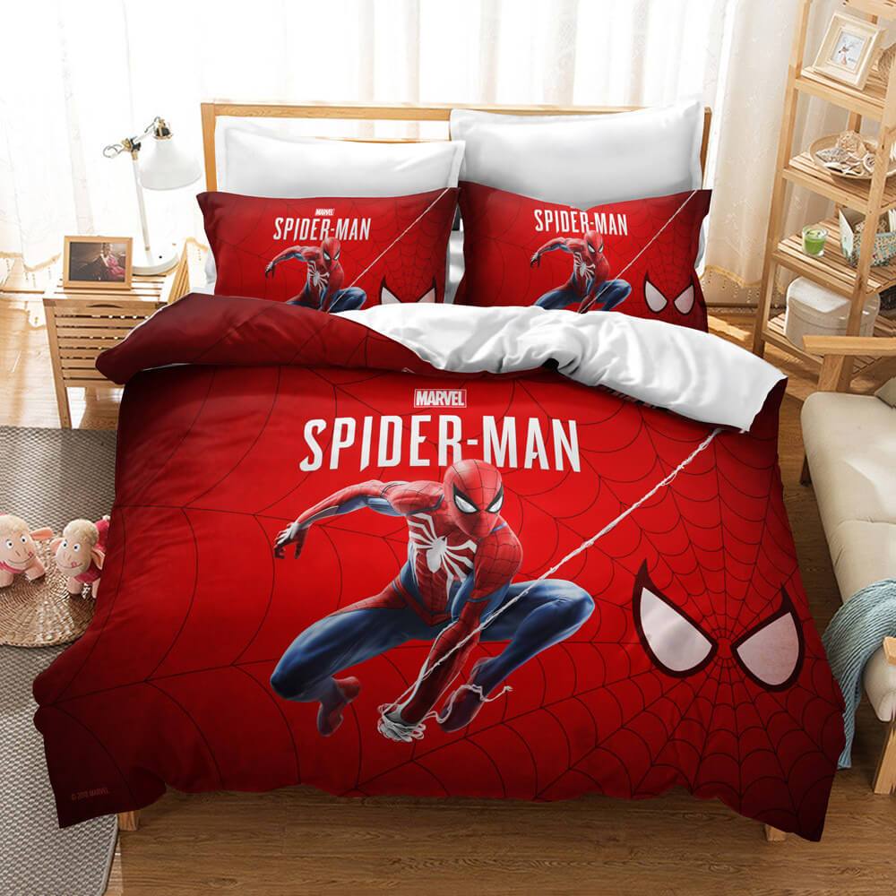 Superhero Spiderman Bedding Set Quilt 