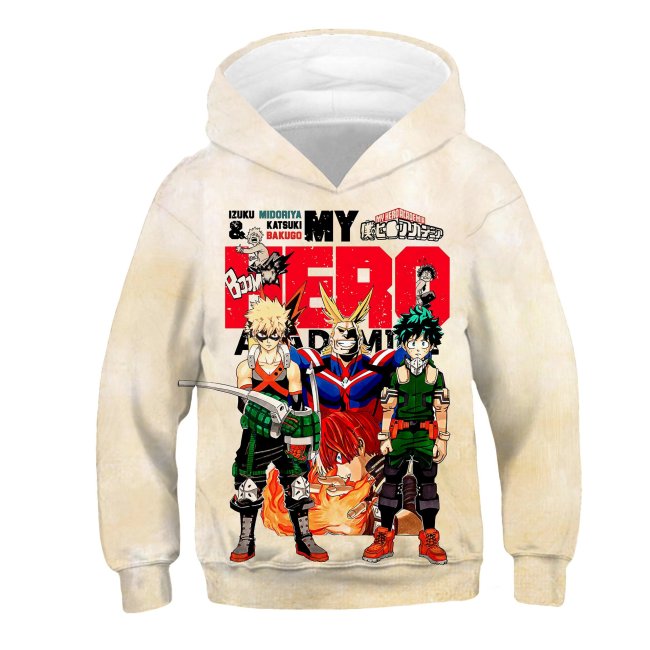 Kids My Hero Academy Anime Midoriya Izuku 3 Cosplay 3D Print Sweatshirts Jacket Hoodies For Children
