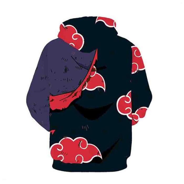 Naruto Anime Uchiha Itachi Rotten Style Cosplay Adult Unisex 3D Printed Hoodie Sweatshirt Pullover