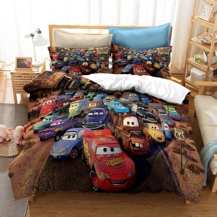 Disney Cars Cosplay Bedding Sets Quilt Duvet Covers Bed Sheets Sets