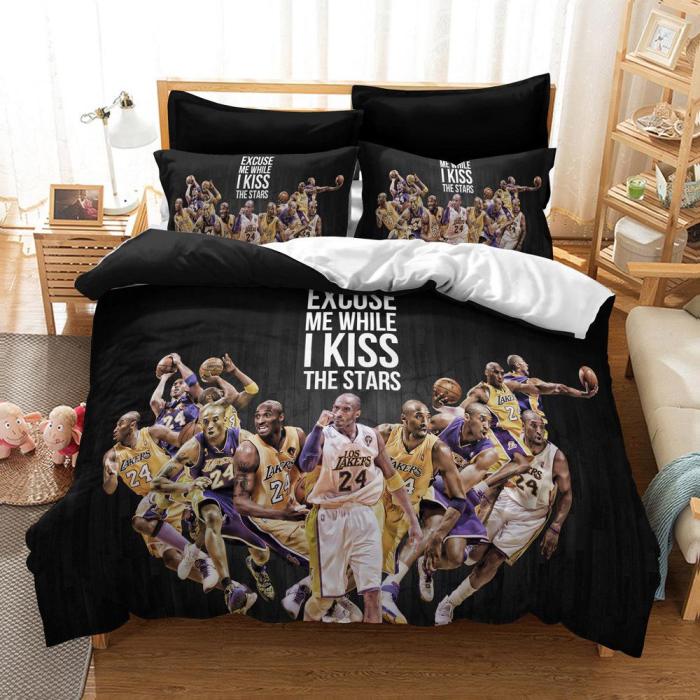 Los Angeles Lakers Kobe Bryant Bedding Set Duvet Cover Bed Sheets Sets