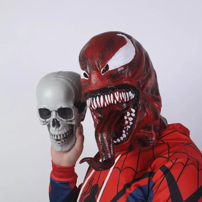 Venom Let There Be Carnage Cosplay Latex Helmet Halloween Prop