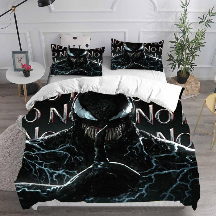 Venom 2 Let There Be Carnage Cosplay Bedding Set Duvet Cover Bed Sheets