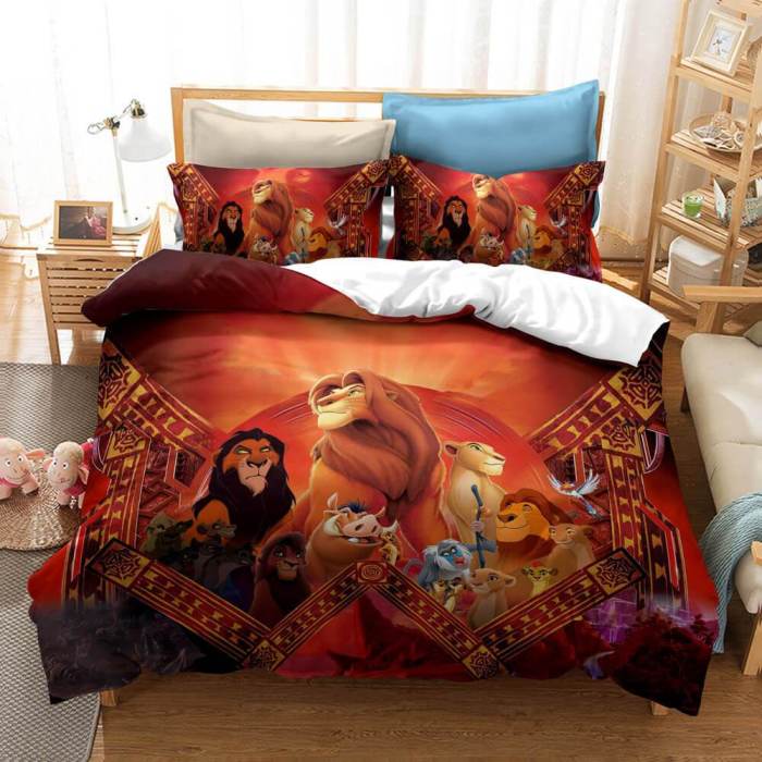 The Lion King Cosplay Bedding Set Quilt Duvet Cover Bed Sheets Sets