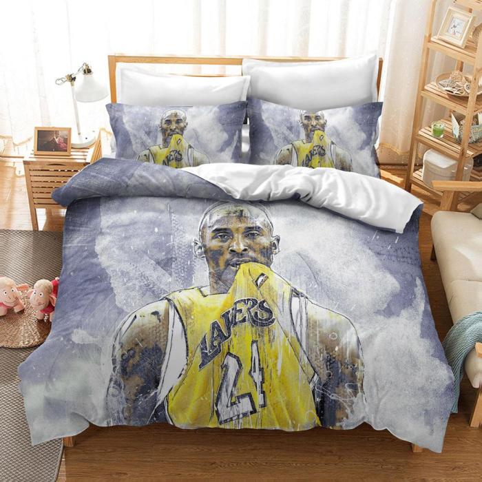Los Angeles Lakers Kobe Bryant Bedding Set Duvet Cover Bed Sheets Sets