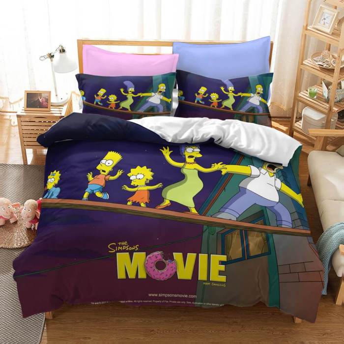 The Simpsons Cosplay Bedding Set Quilt Duvet Covers Bed Sheets Sets