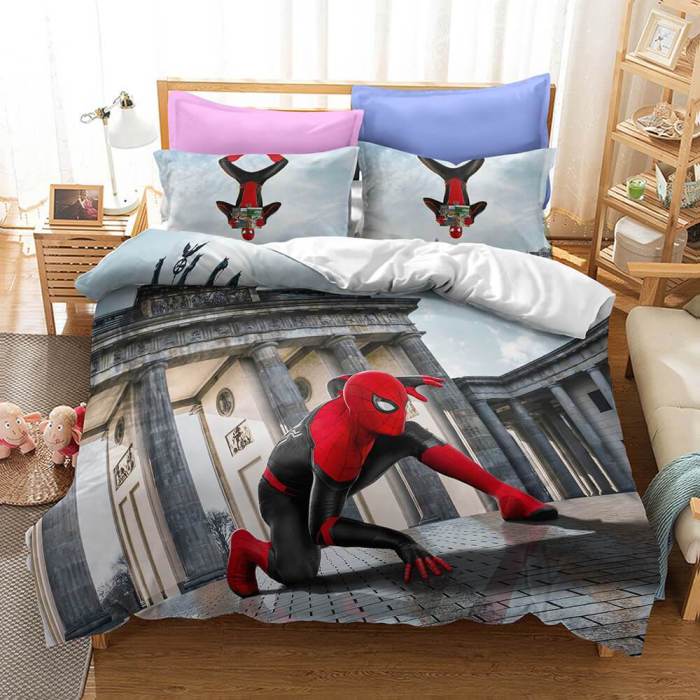 Spiderman Peter Parker Cosplay Bedding Set Duvet Cover Bed Sheets Sets