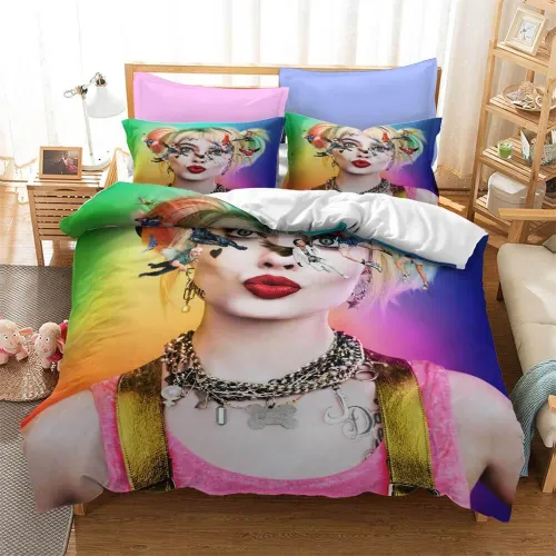 Birds Of Prey Harley Quinn Cosplay Bedding Duvet Cover Bed Sheets Sets