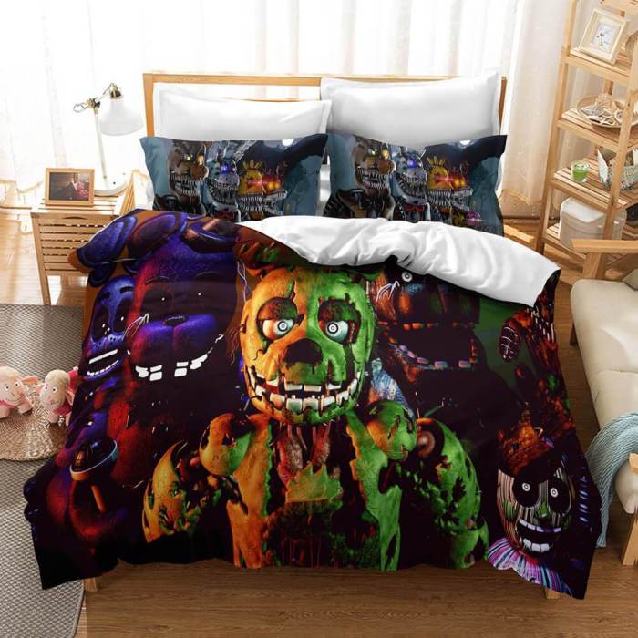 Five Nights At Freddy'S Cosplay Bedding Duvet Covers Bed Sheets Sets