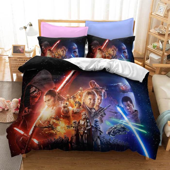 Star Wars Cosplay Bedding Set Duvet Cover Christmas Bed Sheets Sets